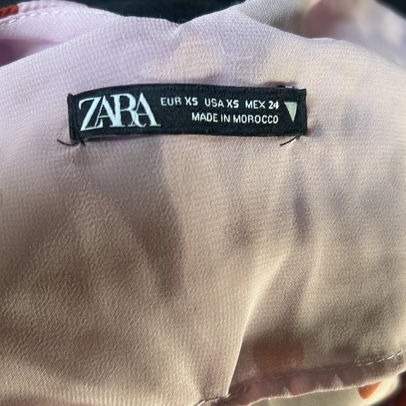 Zara Pink Polka Dots Dress Size XS - Picture 11 of 11